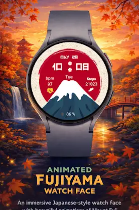 Fujiyama Wear OS Watch Face screenshot 2