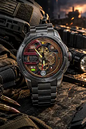 Gun Metal Analog Watch Face screenshot 1