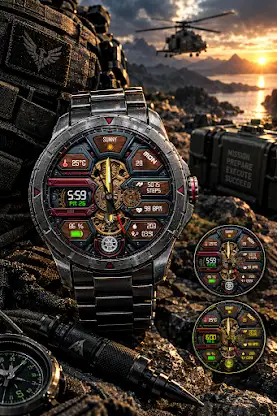 Gun Metal Analog Watch Face screenshot 6