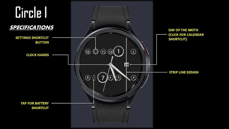 Minimalist Circle 1 Watch Face screenshot 2