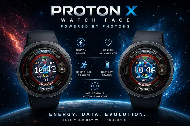 Proton X: Digital Watch Face screenshot 1