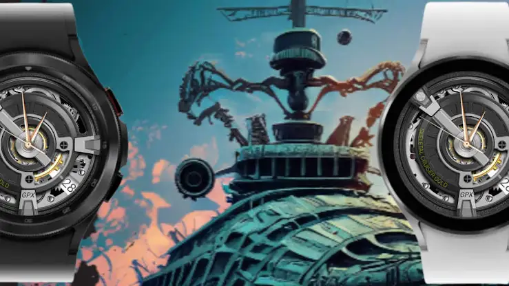 Skeletal Cruiser Gold Wear OS screenshot 6