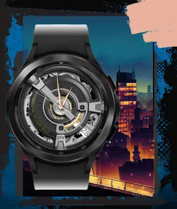 Skeletal Cruiser Gold Wear OS screenshot 3