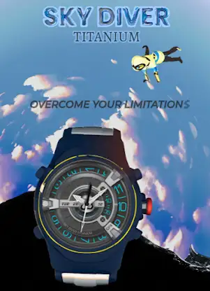 Sky Diver Titanium Wear OS screenshot 2