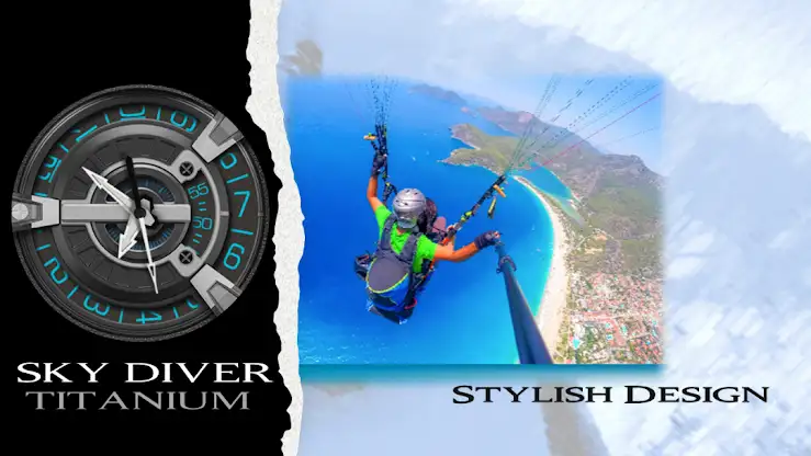Sky Diver Titanium Wear OS screenshot 3