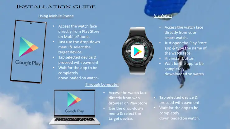 Sky Diver Titanium Wear OS screenshot 8