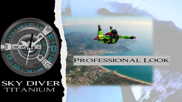 Sky Diver Titanium Wear OS screenshot 5