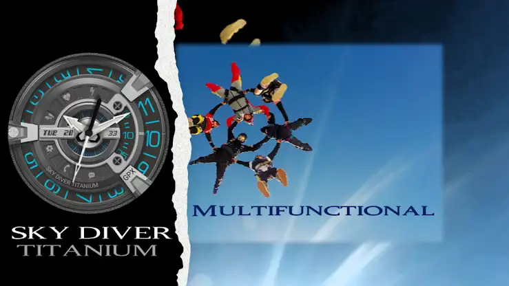 Sky Diver Titanium Wear OS screenshot 4