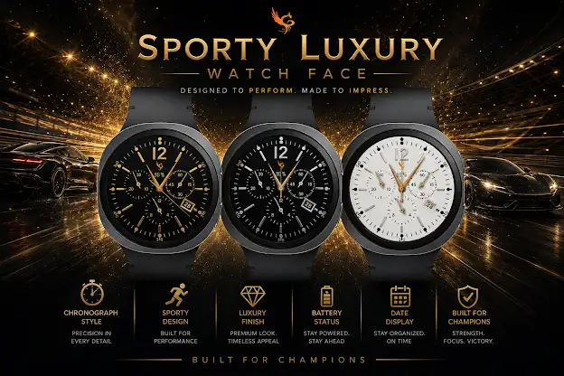 Sporty Luxury: Watch Face screenshot 1