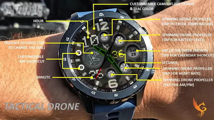 Tactical Drone Hybrid Wear OS screenshot 7