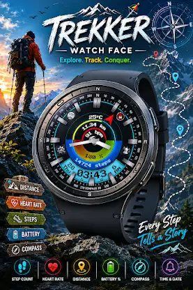 Trekker: Outdoor Watch Face screenshot 2