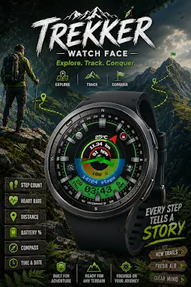 Trekker: Outdoor Watch Face screenshot 3