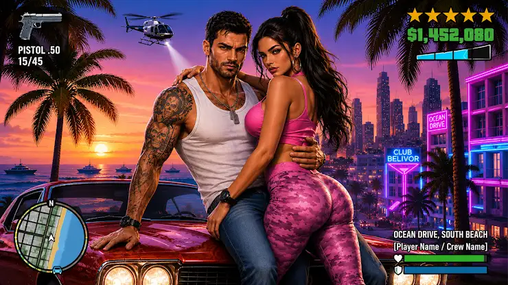Grand Gangster Miami 3D Game screenshot 1