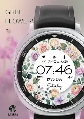 GRBL Flowers 5 Watchface screenshot 1
