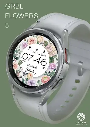 GRBL Flowers 5 Watchface screenshot 2