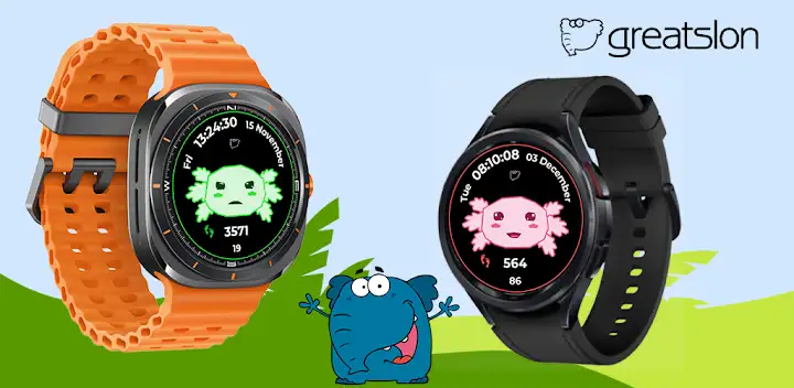 GS01 - Axolotl Watch Face — Android app banner