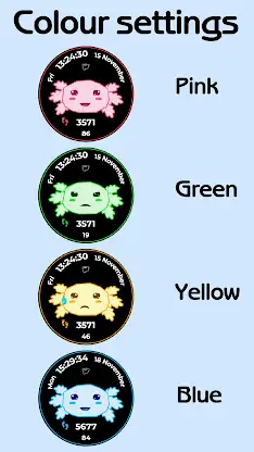 GS01 - Axolotl Watch Face screenshot 3