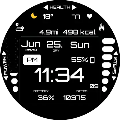 GRBL BLK Watch Face screenshot 2