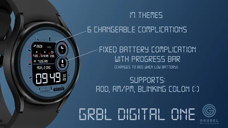 GRBL Digital One Watch Face screenshot 1