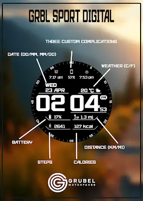 GRBL Sport Digital Watchface screenshot 4