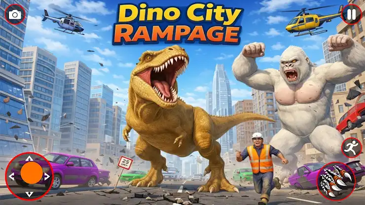 Angry Dinosaur City Rampage 3D screenshot 5