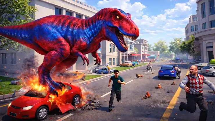 Angry Dinosaur City Rampage 3D screenshot 6