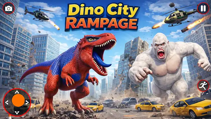 Angry Dinosaur City Rampage 3D screenshot 1