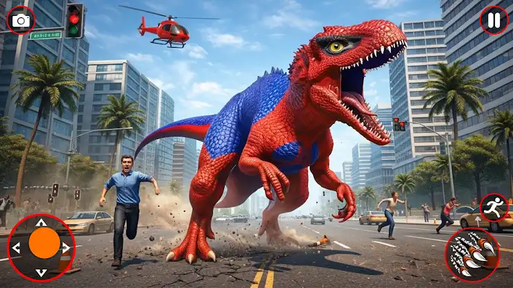 Angry Dinosaur City Rampage 3D screenshot 2