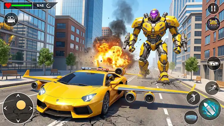 Taxi Car Robot Transformation screenshot 1