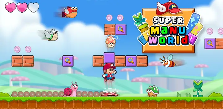 Super Manu's World:Jungle Bros — Android game banner