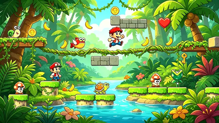 Super Barry Jump:Jungle World screenshot 4