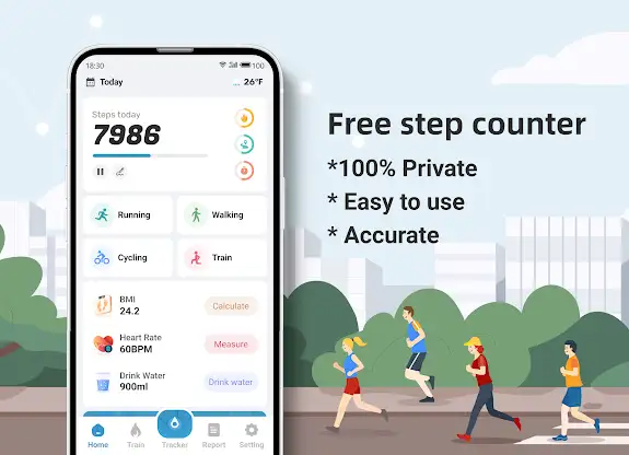 Step Counter - Pedometer & BMI screenshot 1