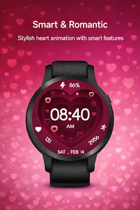 Valentine Heart Animated Watch screenshot 6