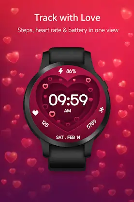 Valentine Heart Animated Watch screenshot 4