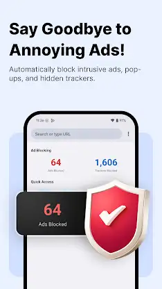 FAB:Browser with ad blocking screenshot 1
