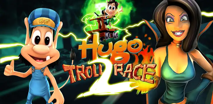 Hugo Troll Race 2: Rail Rush — Android game banner