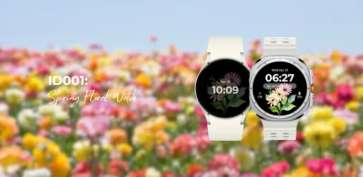 ID001: Floral Watch Face — Android app banner
