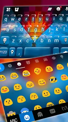 Blue Sky Hot Balloon Keyboard  screenshot 3