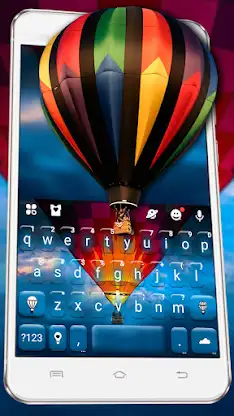 Blue Sky Hot Balloon Keyboard  screenshot 1