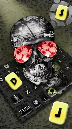 Cool Skull Keyboard Theme screenshot 2