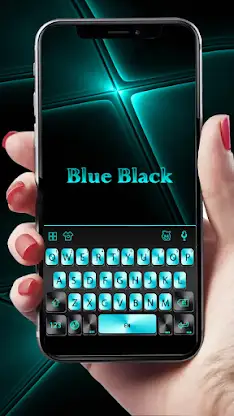 Cyan Metal Keyboard Theme screenshot 1
