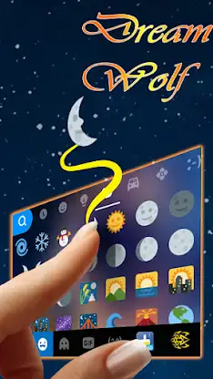 Dreamer Wolf Keyboard Theme screenshot 2