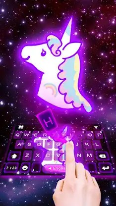 Galaxy Unicorn Keyboard Theme screenshot 3