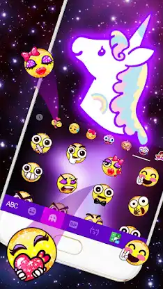 Galaxy Unicorn Keyboard Theme screenshot 2