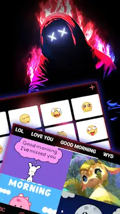 Neon Fire Maskman Themes screenshot 4