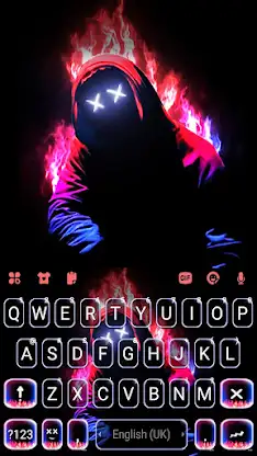 Neon Fire Maskman Themes screenshot 5
