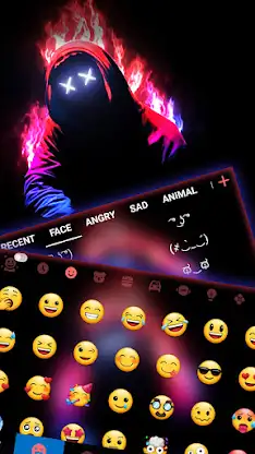 Neon Fire Maskman Themes screenshot 3