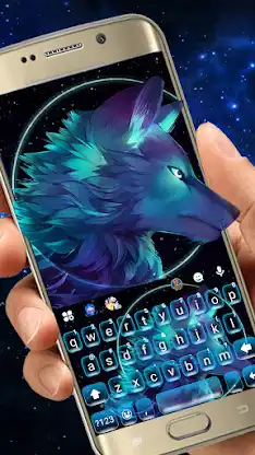 Night Dark Wolf Keyboard Theme screenshot 1