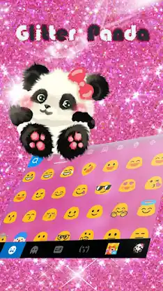 Hot Pink Panda keyboard Theme screenshot 2
