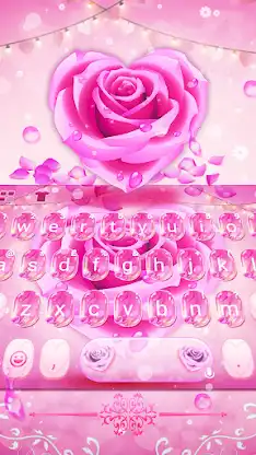 Pink Rose Keyboard Theme screenshot 1